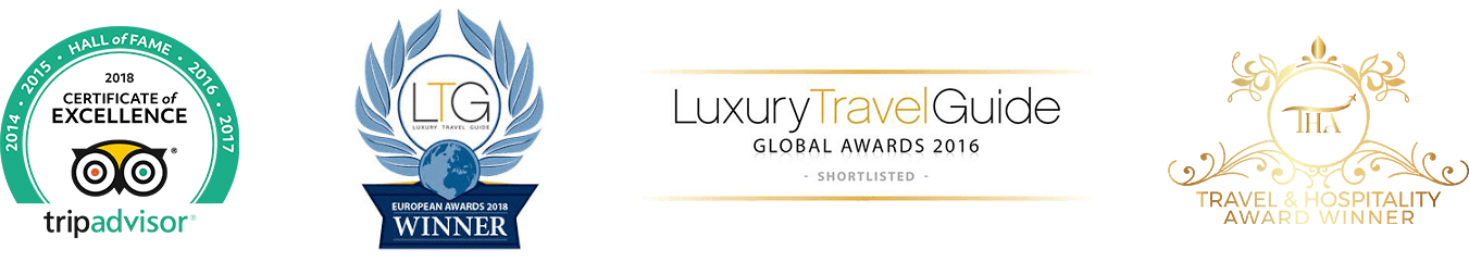 Awards by TripAdvisor, Travel & Hospitity & Luxury Travel Guide