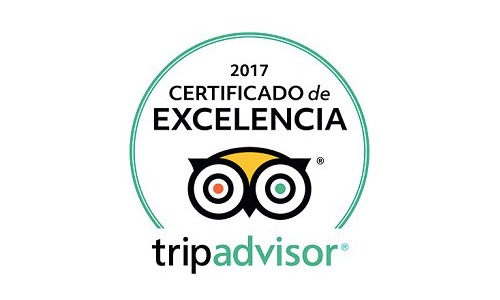 2017 Certificado de Excelencia por TripAdvisor