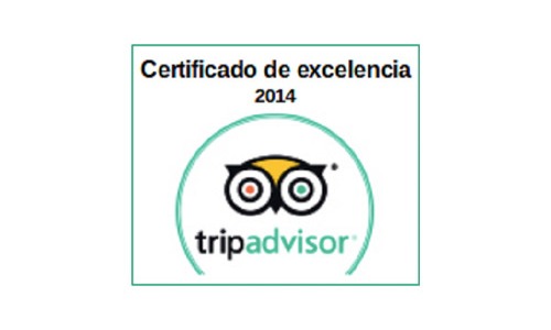 2014 Certificate of Excellence by TripAdvisor to Aitor Delgado Tours
