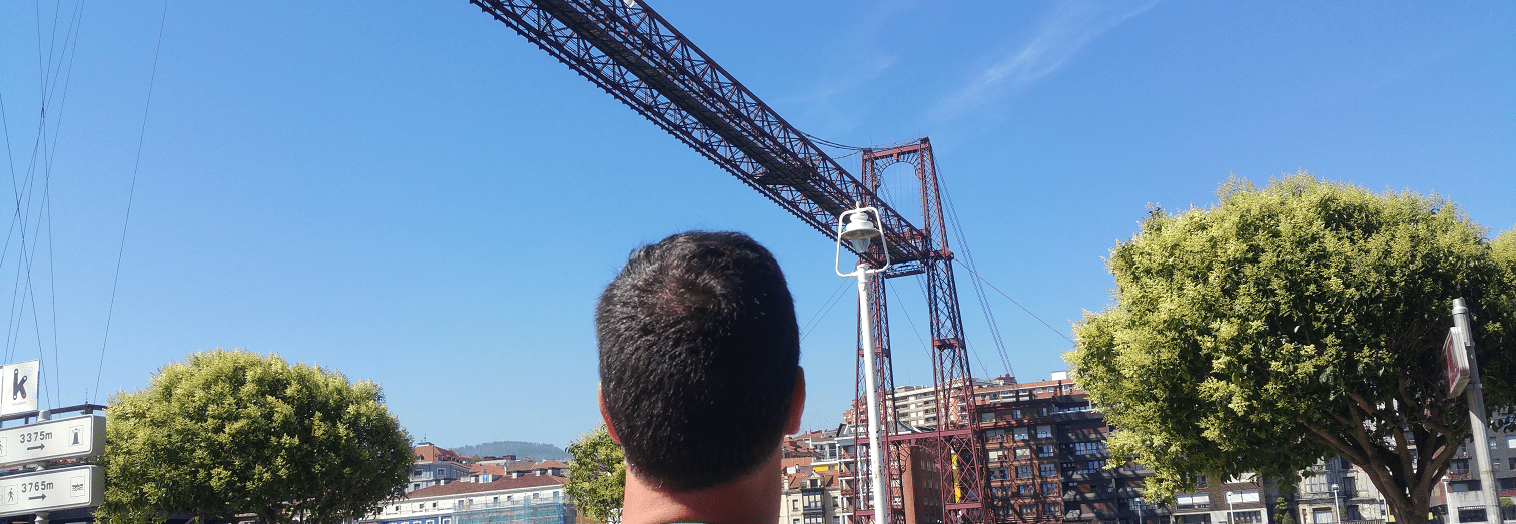 Aitor in the Biscay Bridge, Basque Country, Spain.