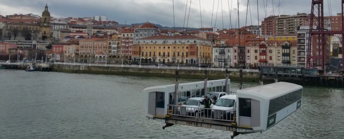 View Portugalete town & working Platform in Biscay Hanging Bridge