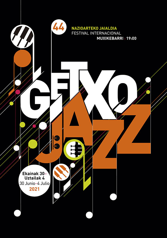 Cartel Getxo Jazz en Bilbao julio 2021