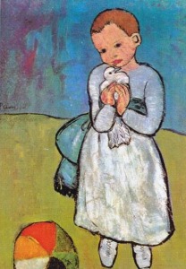 Boy with a Dove by Picasso, 1901