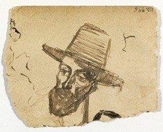 Caricature of the Basque painter Francisco Iturrino made by Picasso, 1901 - Picasso Museum of Barcelona