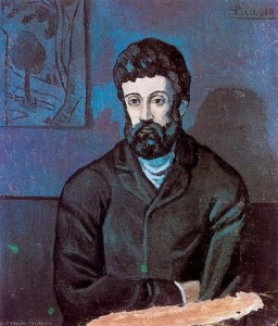 Portrait dhomme by Picasso, in Musee Picasso of Paris