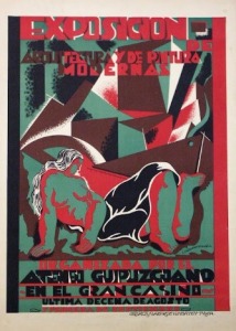 Cartel de la Exposición de Arquitectura y Pintura Modernas en San Sebastián 1930