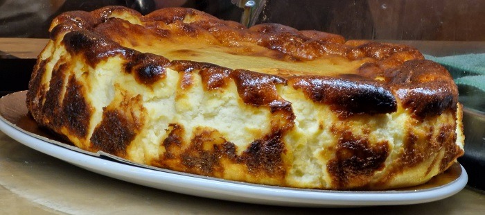 Foto de la sabrosa tarta de queso de La Viña