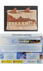 Certificado Red Natura 2000 del Gobierno de España 2023 - Aitor Delgado Tours